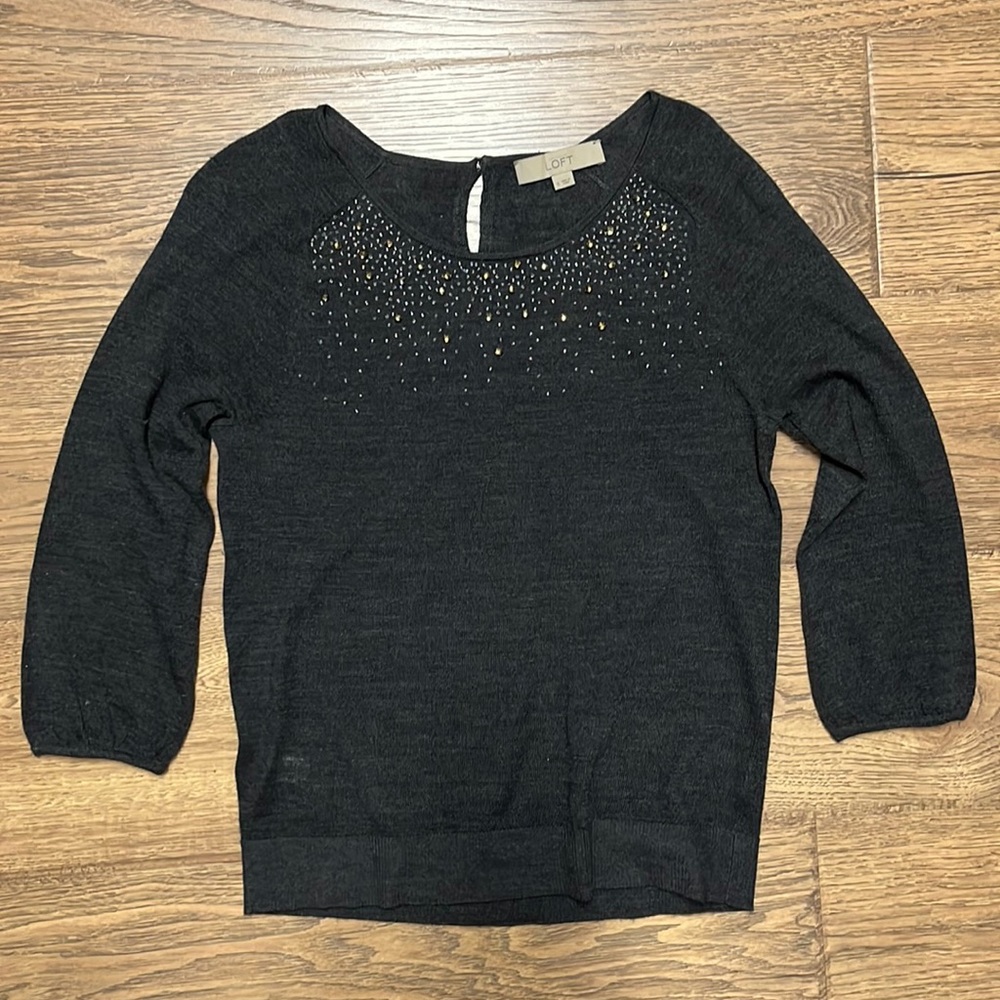 LOFT Embellished Sweater